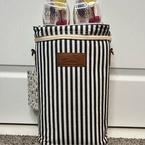Tirrinia Striped Insulated Wine Cooler Bag